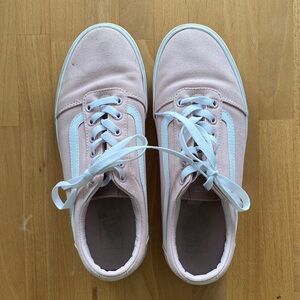 Vans Women's Sneakers in Soft Pink and White